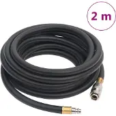 vidaXL Luchtslang hybride 0,6'' 2 m rubber en pvc zwart