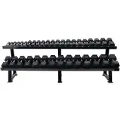 Muscle Power Dumbbellrek Heavy 2-laags - Zwart
