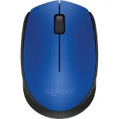 Logitech Logicool M171 - Muis - rechts- en linkshandig - optisch - 3 knoppen - draadloos - 2.4 GHz - USB draadloze ontvanger - blauw/zwart