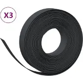 vidaXL Tuinranden 3 st 10 m 10 cm polyetheen zwart