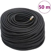 vidaXL Luchtslang hybride 0,6'' 50 m rubber en PVC zwart