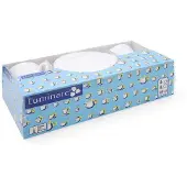 Luminarc Set van Kopje met Schotel Luminarc Trianon (4 pcs) Wit Glas 280 ml 4 Onderdelen
