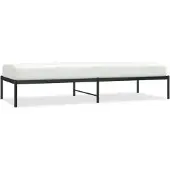 vidaXL Bedframe, metaal, zwart, 80x200 cm