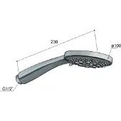 Hotbath Mate M375 handdouche 10cm rond met 3 standen geborsteld nikkel
