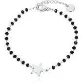 Cilla Jewels Cilla Armband Zwart Kristal en Ster - Zilver
