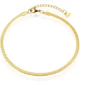 LGT JWLS Enkelband Herringbone Goudkleurig - 3mm