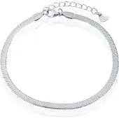 LGT JWLS Enkelband Herringbone Zilver - 4mm