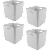 Sunware Sigma Home cube opbergbox 25L - Set van 4 - Wit