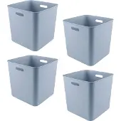 Sunware Sigma Home cube opbergbox 25L - Set van 4 - Blauw