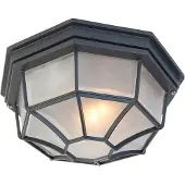 QAZQA Landelijke plafondlamp donkergrijs 26,5 IP44 - Bri