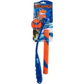 Chuckit! Apporteerpakket - Hondenspeelgoed Onverwoestbare lanceerinrichting 18M tennisbal en ultra rubberen bal apporteerstok oranje en blauw