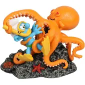Diverse Diving Smurf With Octopus Figuur
