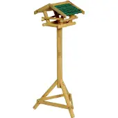 Duvo+ 13544 voederhuis op voet Rimini bruin - weersbestendig - 37 x 28 x 106 cm