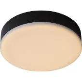 Lucide CERES-LED - Plafonnière Badkamer - Ø 21,5 cm - LED Dimb. - 1x30W 3000K - IP44 - Zwart
