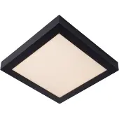 Lucide BRICE-LED - Plafonnière Badkamer - LED Dimb. - 1x30W 3000K - IP44 - Zwart