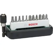 Bosch 2608255993 Bitset 12-delig Kruiskop Phillips, Kruiskop Pozidriv, Binnen-zesrond (TX)