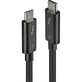 Microconnect TB3010 Thunderbolt-kabel Thunderbolt 3 USB-C stekker, USB-C stekker 1.00 m Zwart Met USB