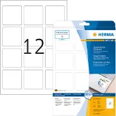 Herma etiketten nr. 10109, 60 x 60 mm, vierkant, verwijderbaar, zelfklevend, goed hechtend, papier, wit, 300 stuks