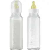 Natursutten set van twee glazen drinkflessen