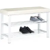 Relaxdays Schoenenkasten, Schoenbank (81 x 31 x 49 cm)