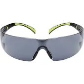3M Veiligheidsbril SecureFit 400, EN 166:2001, UVA/UVB/UVC-bestendig, drukverdeling op de slapen, verstelbare neuskussentjes, gecoat, polycarbonaat lens, grijs