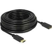 DeLOCK Premium DisplayPort verlengkabel - versie 1.2 (4K 60Hz) / zwart - 15 meter