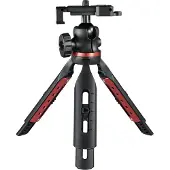 Hama Tafelstatief 1/4 inch Werkhoogte: 16 - 19 cm Zwart Kogelkop, Waterpas, Incl. smartphonehouder