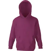 Fruit Of The Loom Kids Unisex Classic 80/20 Hoodie (Bordeaux)