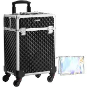 Songmics Make-upkoffer met 4 uittrekbare vakken