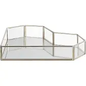 Beliani PONTIVY - Dienblad - Zilver - Glas