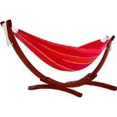 VIVERE Double Cotton Hangmat met Standaard Multicolor