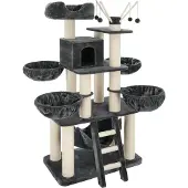 TecTake - Krabpaal Gismo grijs/wit XXL - 403327