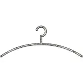 Wenko Kledinghanger Bubble Clear 46 X 17,5 Cm Ps Zwart