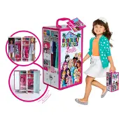 Theo Klein toys Barbie-kledingkoffer - kledingrekken en -legplanken - incl. accessoires- meerkleurig