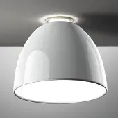 Artemide Design plafondlamp Nur Mini Gloss, dimbaar, wit / opaal, Woon-/ Eetkamer, Aluminium, Design, plafondlamp design