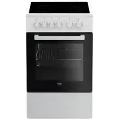 Beko FSS57000GW - Elektrisch fornuis - Vrijstaand - Keramisch - Zwart/Wit - Aantal branders/kookzones: 4 zone(s)