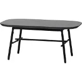 Vtwonen Elegance Salontafel - Mangohout - Hout/Metaal - Zwart - 43x100x60 cm