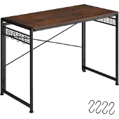 TecTake - Bureau Paterson inklapbaar 102x51x77cm - donkerbruin - 404660
