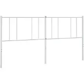 vidaXL Vervangend hoofdbord metaal wit 193 cm