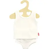 Heless poppenondergoed wit - kledingset voor babypoppen 35-45 cm.