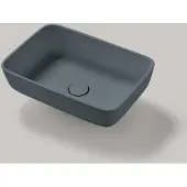 Resigres Lavabo 1301 waskom rechthoekig 50x35cm solid surface antraciet