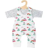 Heless Poppenkledingset Pinguïn Wit/grijs 2-delig