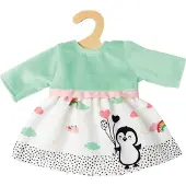 Heless Poppenjurk Penguin Dots 35-45 Cm Katoen Mintgroen/wit
