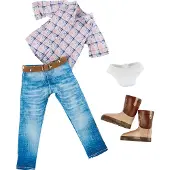 Käthe Kruse Cowgirl Outfit Tienerpop Kledingset 4-delig