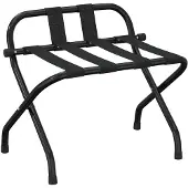 vidaXL Bagagerek met rugleuning - Zwart, 56 x 39 x 52 cm