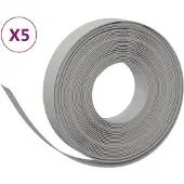 vidaXL Tuinranden 5 st 10 m 10 cm polyetheen grijs