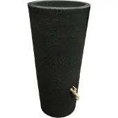 Prestige Regenton manhattan rond zwart 160L incl. messing kraantje
