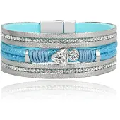 Deja Jewels Boho Armband met Meerdere Lagen - Triangle Blauw