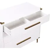 DOMUS Karissa-Commode - 3-Laden - Wit MDF