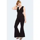 Voodoo Vixen - 60s Flare Jumpsuit - L - Zwart